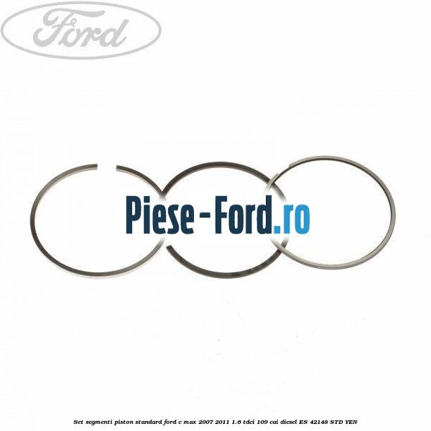 Set segmenti piston standard Ford C-Max 2007-2011 1.6 TDCi 109 cai #D877DFB465